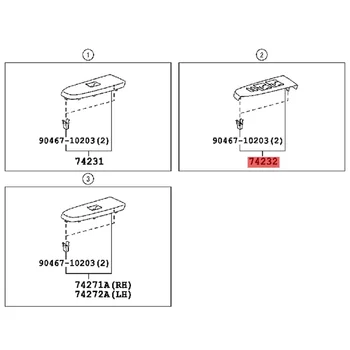 1 комплект / 4 шт. Панель отделки переключателя подлокотника двери автомобиля для Lexus 2010-2017 Крышка кнопки переключателя стеклоподъемника 74232-0P040/74231-0P040