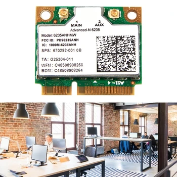 Centrino Advanced-N 6235 6235AN 6235ANHMW 2,4 ГГц и 5 ГГц 300 Мбит/с 802.11ABGN Беспроводная сетевая карта, совместимая с Bluetooth 4.0