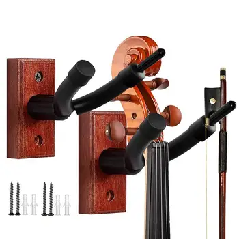 Вешалка для скрипки Настенное крепление для виолончели Подставка для скрипки Стабильная настенная стойка для виолончели с крюком для смычка Укулеле Мандолина Студия