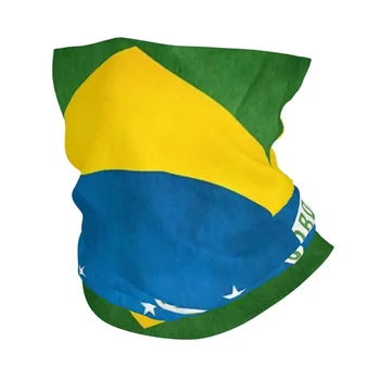  Национальный флаг Бразилии Бандана Шейный чехол Принт Обертка Маска Шарф Многофункциональная повязка на голову Верховая езда Унисекс Взрослый Ветрозащитный
