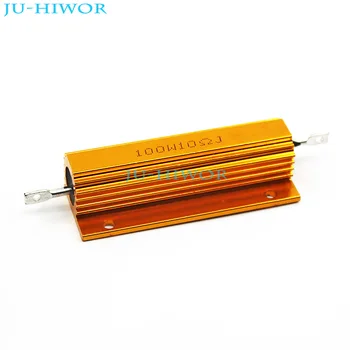  (2 шт./лот) RX24 10 Ом 10R 100 Вт 100 Вт Алюминиевый резистор высокой мощности Резистор радиатора с металлической оболочкой Сопротивление 10 Ом