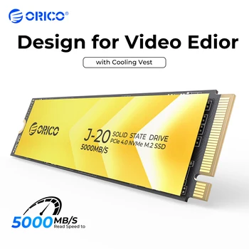 ORICO M.2 NVMe SSD PCIe 4.0 NVMe Gen4 x4 Внутренний твердотельный накопитель M.2 M Key 2280 мм SSD с охлаждающим жилетом для создателей контента