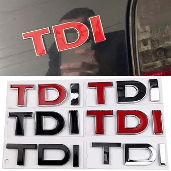 3D Авто TDI Логотип Крыло Боковой Задний Багажник Эмблема Эмблема Наклейки для Volkswagen VW Polo Golf 4 5 8 Jetta Passat T-Roc Touran Bora