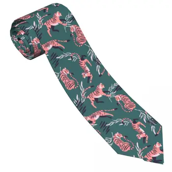 экзотическая кошка тропический галстук мультяшный дизайн галстуки на шею кавайный забавный галстук с воротником унисекс для взрослых бизнес аксессуары для галстука