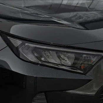 2 шт. Защитная пленка для автомобильных фар Виниловая защита Прозрачная черная наклейка из ТПУ для Toyota RAV4 XA50 2019 2020 Аксессуары