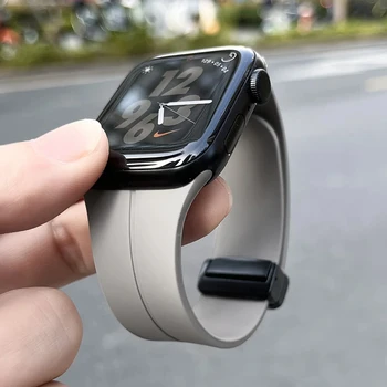 Силиконовый ремешок Для Apple Watch серии 7 8 9 SE 6 2 3 44 мм 40 мм 45 мм 41 мм 42 мм 44 мм Correa Браслет Apple Watch Ultra band 49 мм