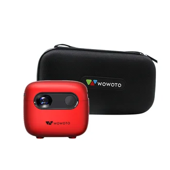 WOWOTO Мини-проектор для телефона 90ANSI люменс Пальмовый проектор Рекламный в подарок WIFI Bluetooth проектор