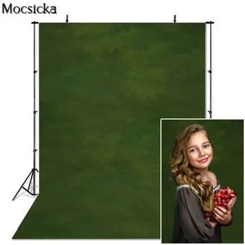 Mocsicka Темно-зеленые абстрактные текстурные фоны для фотографии Новорожденный Aldult Беременный Художественный портрет Фотофон Студия
