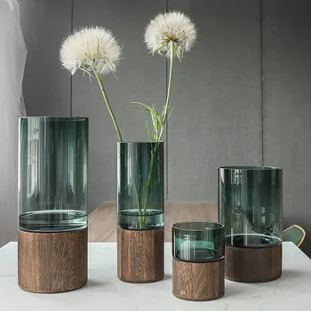 Nordic ins стеклянные вазы украшения домашние вазы высокое чувство вазы для цветов v керамическая ваза