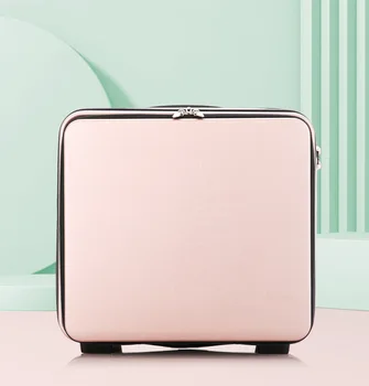 Ручная кладь 16-дюймовый чемодан для малого бизнеса с открыванием спереди, портативный косметический ящик для паролей большой емкости с передней частью