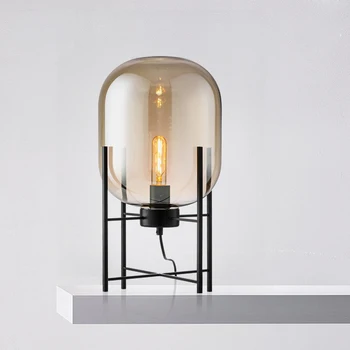 Simple Art Спальня Прикроватная лампа Nordic Glass Креативная настольная лампа Вилла постмодернистский дизайнерский торшер