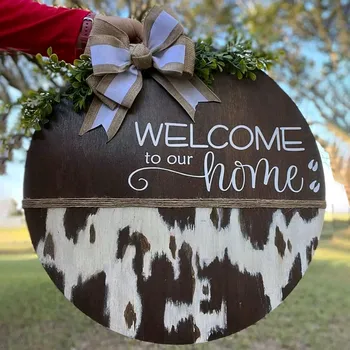 Farm Door Hanger Приветственные номера для крупного рогатого скота Номера домашнего декора Приветственные знаки