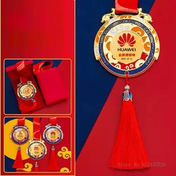 Творческая медаль в китайском стиле, изготовленное на заказ украшение дома, отличная командная честь, спорт, музыкальное искусство, золото, серебро, бронза, металл
