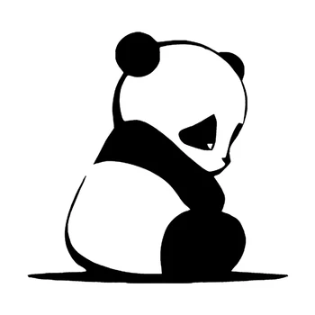 S62578# Наклейка на авто Funny Sad Panda Animal Car Sticker Водонепроницаемые автодекоры для бампера заднего стекла