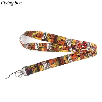 Flyingbee Cool Dog Lanyard Брелок Телефон Ремешок Модный ремешок Шея Ремешки для ID Card Телефонные ключи X0876