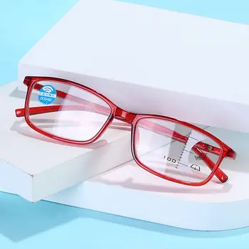  Квадратные очки для чтения с защитой от синего света Прогрессивный мультифокус Очки для чтения Мужчины Женщины Ближняя Дальняя Пресбиопия Очки Оптические Компьютерные Очки