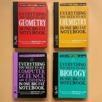Все, что вам нужно, чтобы ACE География+Химия+Информатика и Программирование+Биология в одном большом толстом блокноте Английская книжка с картинками