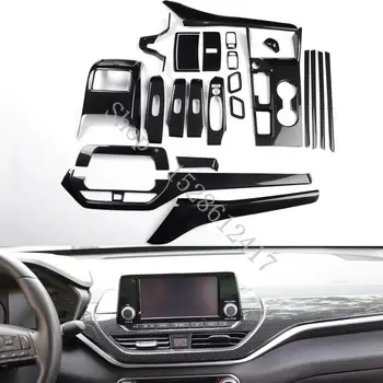 Для Nissan Teana Altima 2019 2020 2021 ABS Аксессуары для украшения в стиле углеродного волокна Автомобильный интерьер Крышка коробки передач Наклейки