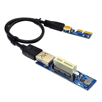 PCI-E 1X Удлинительный кабель PCI-E MINI С правым интерфейсом USB3.0 Кабель-адаптер PCIe 60 см