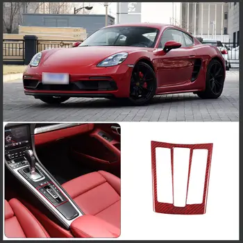 Красная крышка центральной консоли из красного углеродного волокна для Porsche 718/911