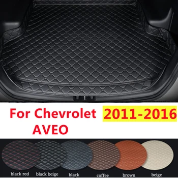 SJ High Side Custom Fit для CHEVROLET Aveo 2011-15-2016 Всепогодный водонепроницаемый коврик для багажника автомобиля AUTO Задний грузовой вкладыш Коврик