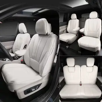 Custom Fit for Car Seat Cover 3 ряда с 6-8-местным кожаным чехлом для MG RX8 Mitsubishi Pajero Outlander Honda Odyssey Benz GLB