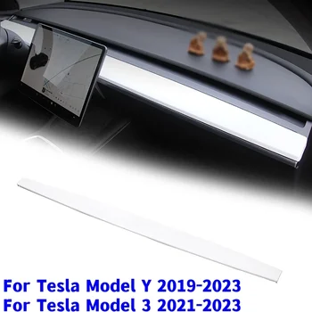  Автомобильный центральный верстак управления Яркие полосы Модифицированный декоративный интерьер для Tesla Model 3 / Y 2019-2023