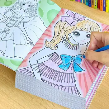 Принцесса-раскраска, Книжка для рисования, Детская книжка-раскраска с граффити, Набор для рисования ученика начальной школы детского сада