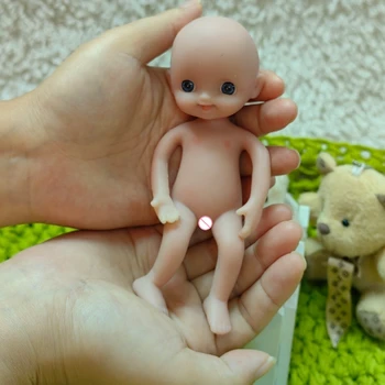 WW1567 6 дюймов 90 г 100% силиконовые куклы Reborn для всего тела Мини-неокрашенная незаконченная реалистичная кукла для детских игрушек