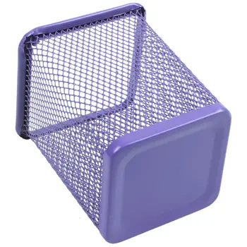 Фиолетовый металлический прямоугольник в форме сетки Ручка Держатель для карандашей Органайзер