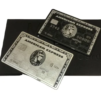 4442 Уникальный дизайн Пользовательский логотип Нержавеющая сталь Металлическая пустая металлическая визитная карточка с QR-кодом Штрих-код