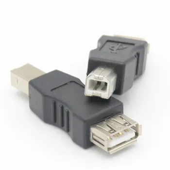 USB 2.0 A тип Гнездо на USB B тип Штекерный принтер USB-B Адаптер сканера Черный