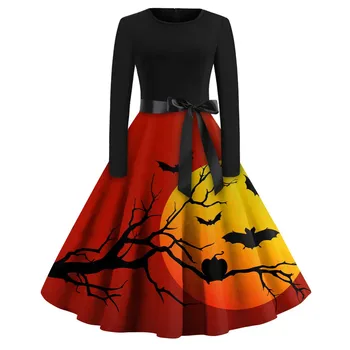 Выпускные платья Элегантные платья до щиколоток для женщин 2023 Хэллоуин Платье с длинными рукавами Лето 2023 Женщины Ropa De Mujer