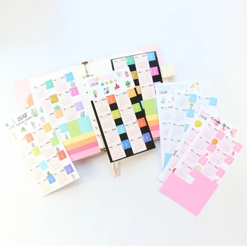 Domikee 2018-2019 год календарь ежемесячные наклейки время набор для ежедневника блокноты, конфеты школьный дневник время наклейка, 4 шт.
