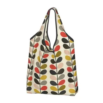 Orla Kiely Цветочная сумка для покупок Складные продуктовые эко-сумки Абстрактные мешки большой емкости Моющаяся сумка