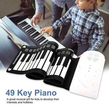  Детское складное пианино для раннего обучения поставляется с портом для наушников, удобным для детей, мальчиков, девочек, ручных перекатов, ручных пианино
