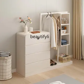  Кремовый стиль Спальня Комод Туалетное зеркало Вешалка для одежды Интегрированный комбинированный шкаф для хранения задней бабки