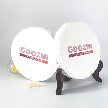  Китай Заводская цена GOOZIR SHT Многослойные диски из диоксида циркония 98 мм A4 Диоксид циркония Материал Стоматологические керамические блоки для зуботехнической лаборатории