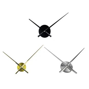 Настенные часы с металлическими иглами без цифр 3D DIY Большие кварцевые часы для спальни R7UB