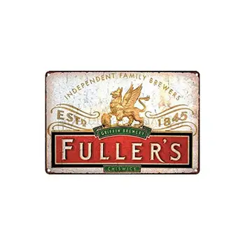 Пиво Fuller's 8x12 дюймов Металлический жестяной настенный декор Домашний бар Жестяной знак Декор