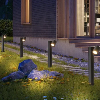 Светодиодный газонный светильник 60 см 80 см Боллард Лампа Открытый Водонепроницаемый Сад Ландшафтное Украшение Болларды Газон Свет Ландшафтное освещение