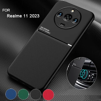 Для чехла для телефона Realme 11 Ультратонкий кожаный чехол с магнитной текстурой для Realme 11 Pro/Realme 11 Pro+ Cell Fundas для Realme 10 4G