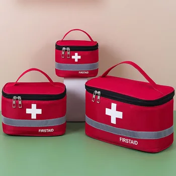 Аптечка Сумка для хранения лекарств Портативная спасательная сумка на открытом воздухе Бытовая детская медицинская аптечка большой емкости Органайзер для хранения