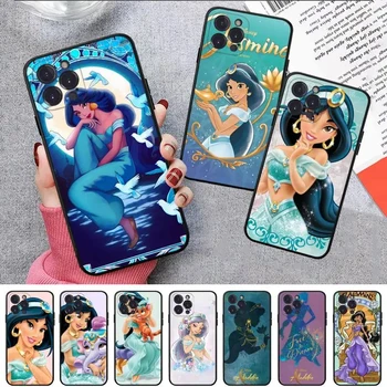 Disney Aladdin Jasmine Princess Чехол для телефона 15 14 Pro Max 12 13 Soft 11 XR Mini X SE2 8 XS Tpu 7 6 Plus SE20 Чехол для пары