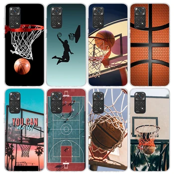 Баскетбольная корзина Спортивный чехол для телефона для Xiaomi Redmi Note 12S 12 11S 11 10S 10 Крышка 11E 11T Pro Plus 9 9S 9T 8 8T 7 Print Funda