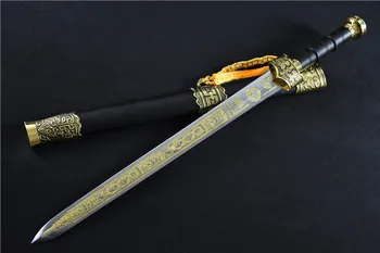 82 см средневековый китайский император Цзянь высокая марганцевая сталь настоящий боевой воин с мечом острая катана оружие самообороны ручной работы