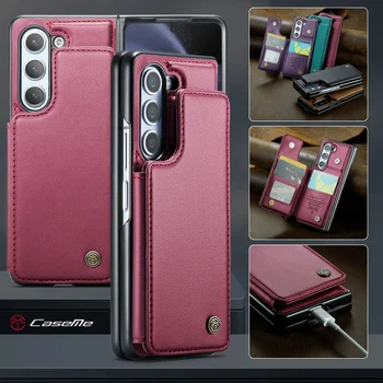 для Samsung z Fold5 Кожаный кошелек Сумка Слот для карт Защитный чехол для Samsung Galaxy Z Fold 5 Fold5 5G Аксессуары для телефона