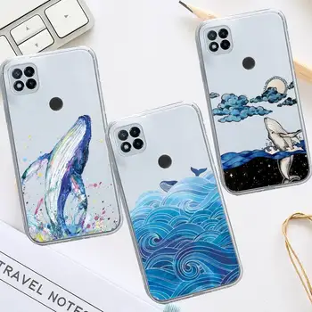 Океанский кит с ручной росписью Чехол для телефона прозрачный для Xiaomi redmi note 12 11 10 7 8 9 4G 5G T S i ultra poco X3 pro