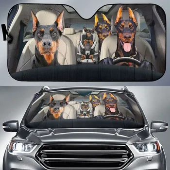 DOBERMAN Собака Семейный автомобильный солнцезащитный козырек