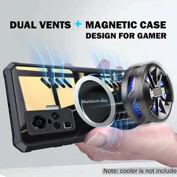 Rzants Чехол для VIVO X50 Pro 5G Рассеивание тепла Графеновый магнитный чехол Беспроводной тонкий тонкий корпус телефона для геймера